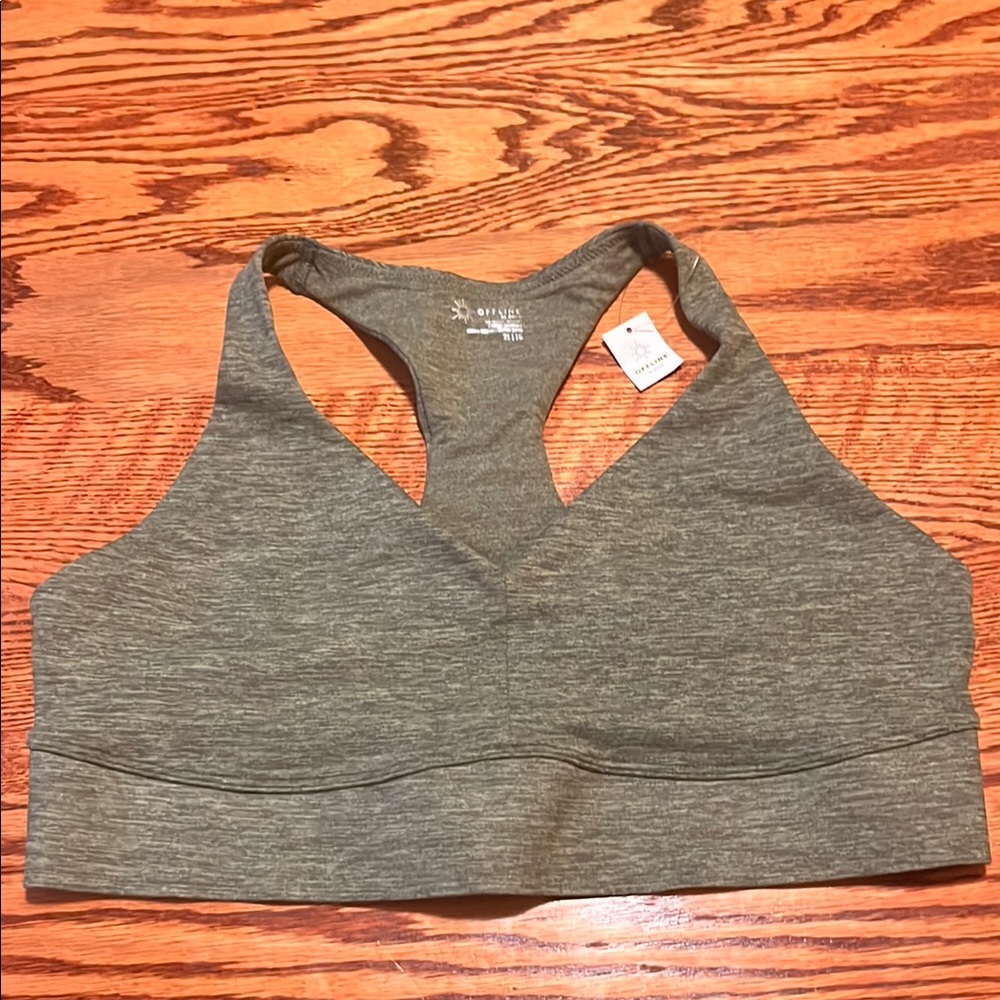 Aerie Racerback Olive Green Sports Bra